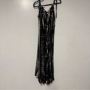 Rubyzaar Bohemian Loose Relax Marble Printed Tight Waist V Collar Fit Tie Dye OS